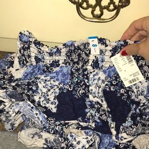 size 8 regular short patterned skirt